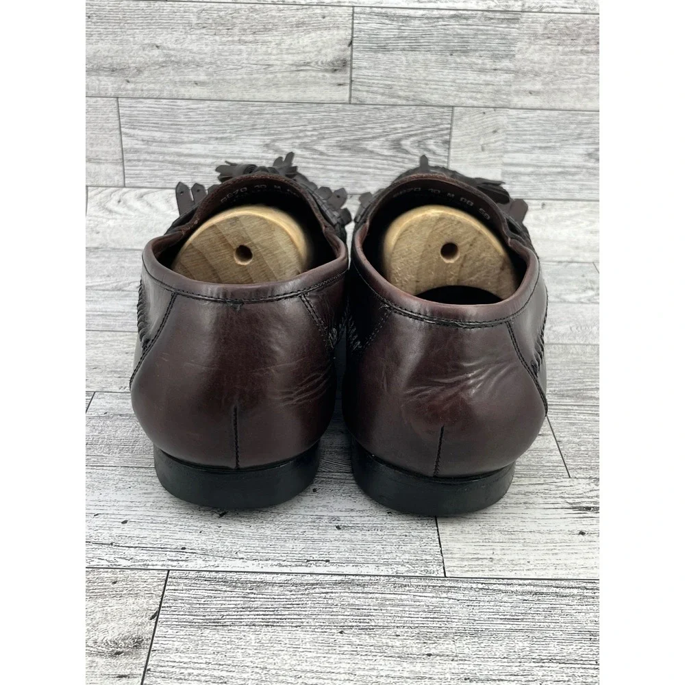 Bass Mens Loafers Tassel Dress Shoes Leather Upper Size 10 M Brown Brazil‎ - Picture 6 of 8